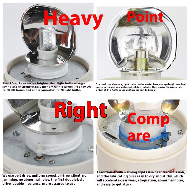 Rotating Sound Alarm Light